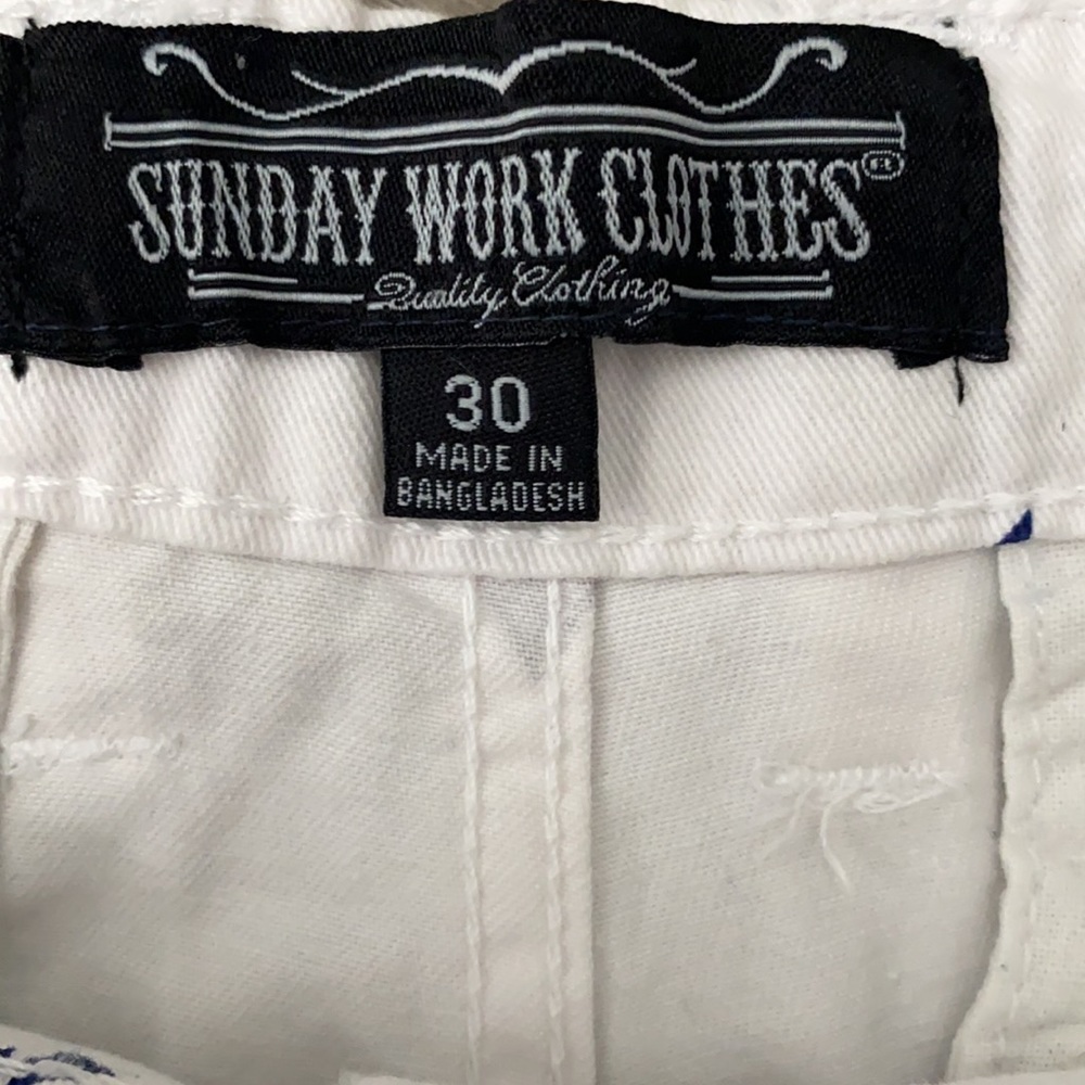 NWT Sunday Work Clothes White Nautical Shorts - Picture 5 of 7